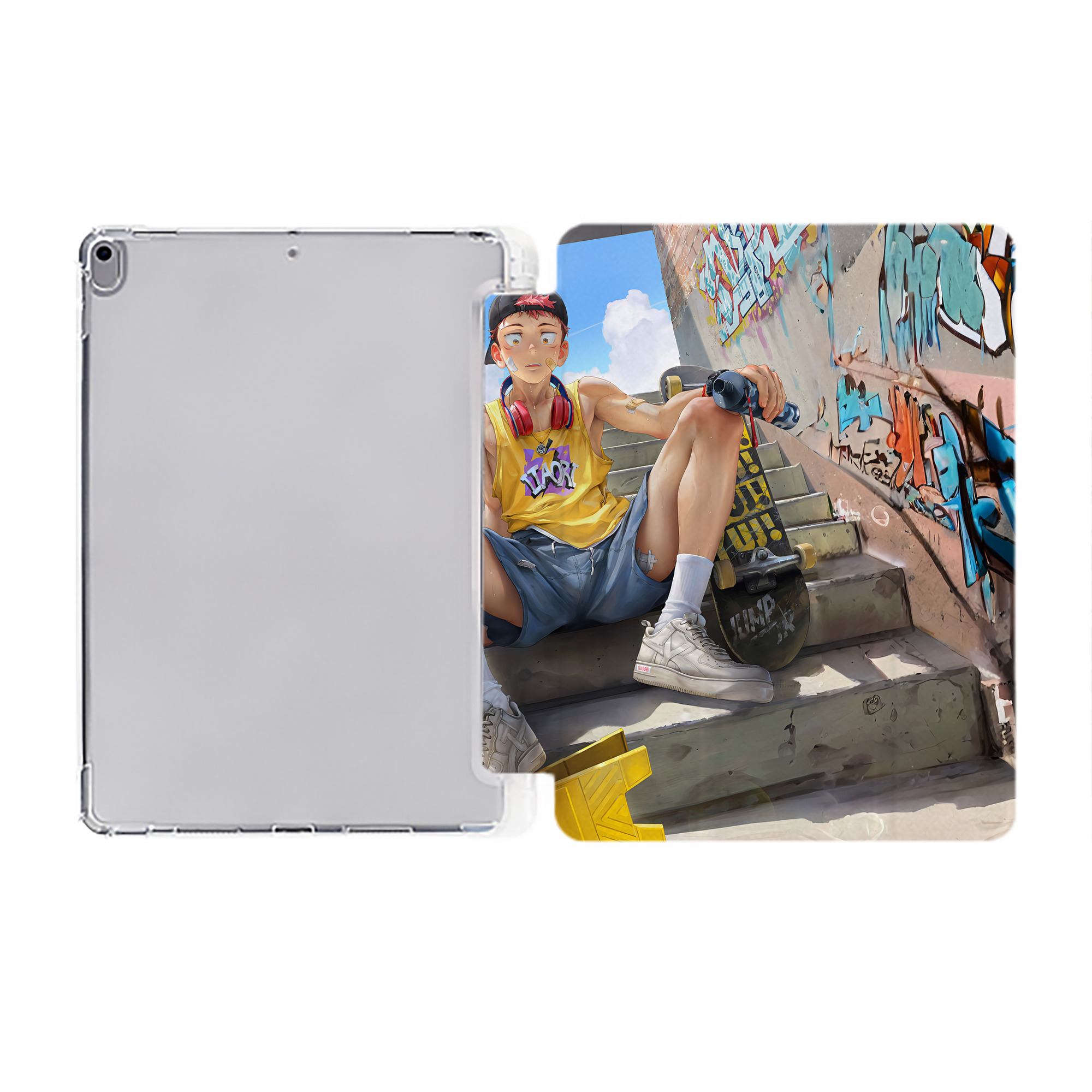 （画像用） SPY×FAMILY间谍家家酒 IPad ケース ペン収納付き 三つ折りスタンド PUレザー×シリコン 対応機種9.5/10.5/10.9インチ